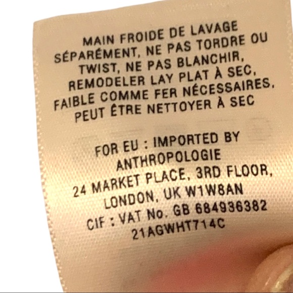 Anthropologie postage stamp 100% silk pink snail yank top size 2 - Picture 5 of 5